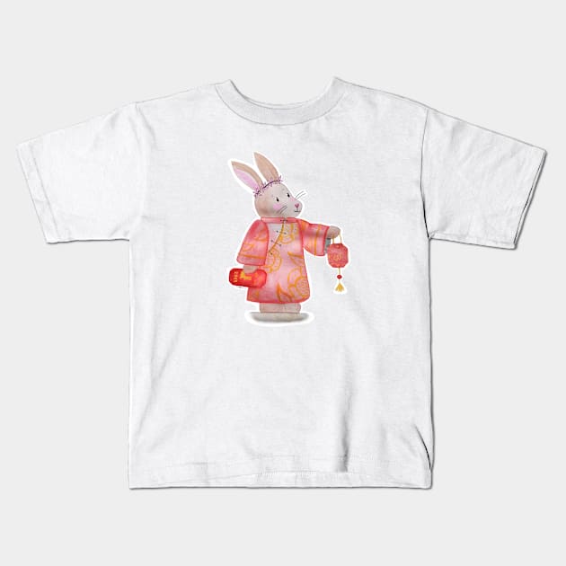 Year of the rabbit Kids T-Shirt by Charlotsart